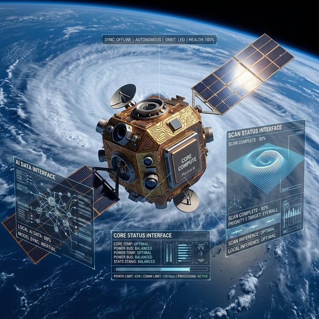 Satellite using Physical AI to process data locally while operating under power and communication limits